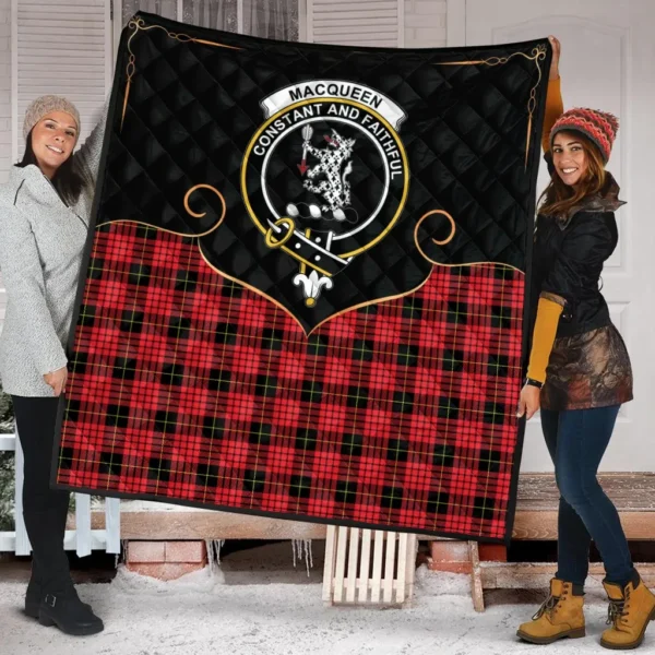 MacQueen Modern Clan Quilt, Scottish Tartan MacQueen Modern Clans Premium Quilt Cherish Style - Image 2