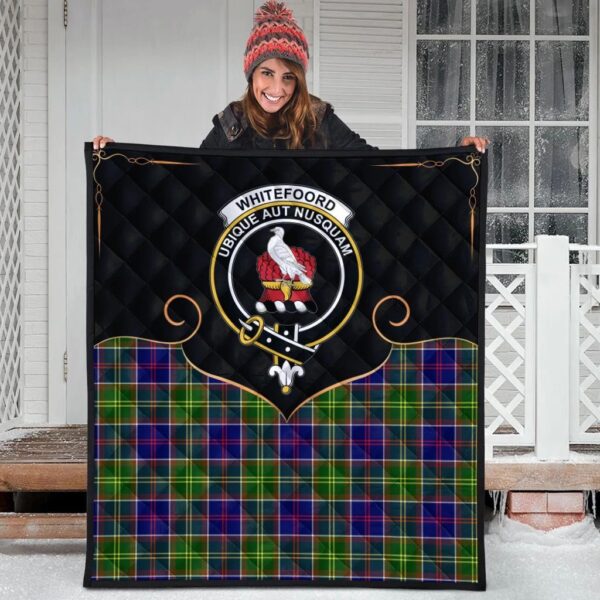 Whitefoord modern Clan Quilt, Scottish Tartan Whitefoord modern Clans Premium Quilt Cherish Style