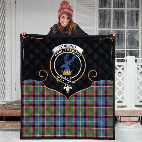 Stirling Bannockburn Clan Quilt, Scottish Tartan Stirling Bannockburn Clans Premium Quilt Cherish Style