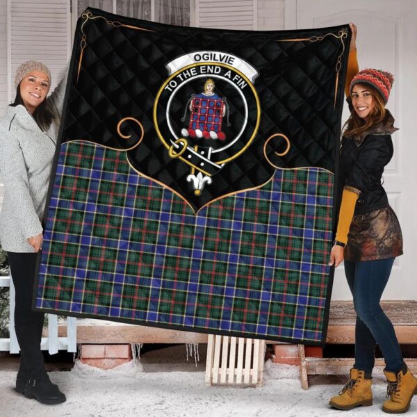 Ogilvie Hunting Modern Clan Quilt, Scottish Tartan Ogilvie Hunting Modern Clans Premium Quilt Cherish Style - Image 2