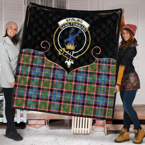 Stirling Bannockburn Clan Quilt, Scottish Tartan Stirling Bannockburn Clans Premium Quilt Cherish Style - Image 2