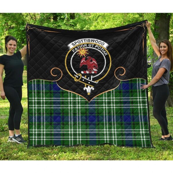 Spottiswood Clan Quilt, Scottish Tartan Spottiswood Clans Premium Quilt Cherish Style - Image 3