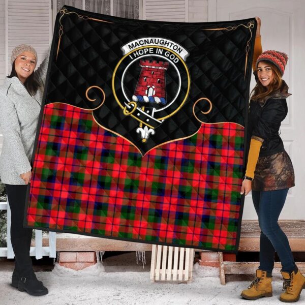 MacNaughton Modern Clan Quilt, Scottish Tartan MacNaughton Modern Clans Premium Quilt Cherish Style - Image 2