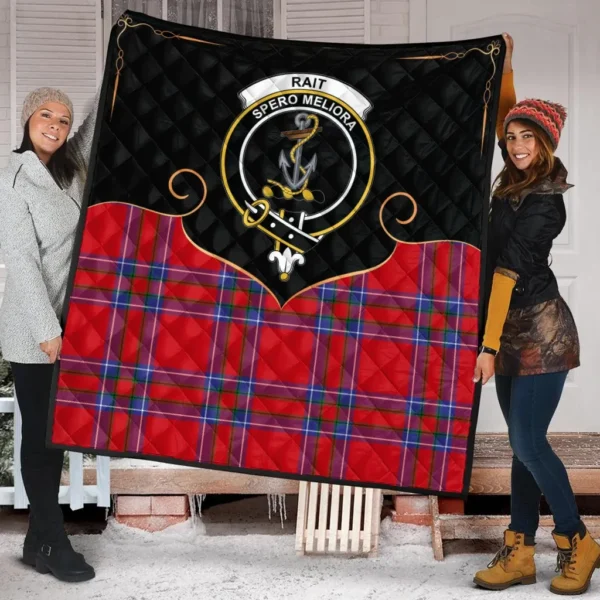 Rait Clan Quilt, Scottish Tartan Rait Clans Premium Quilt Cherish Style - Image 2