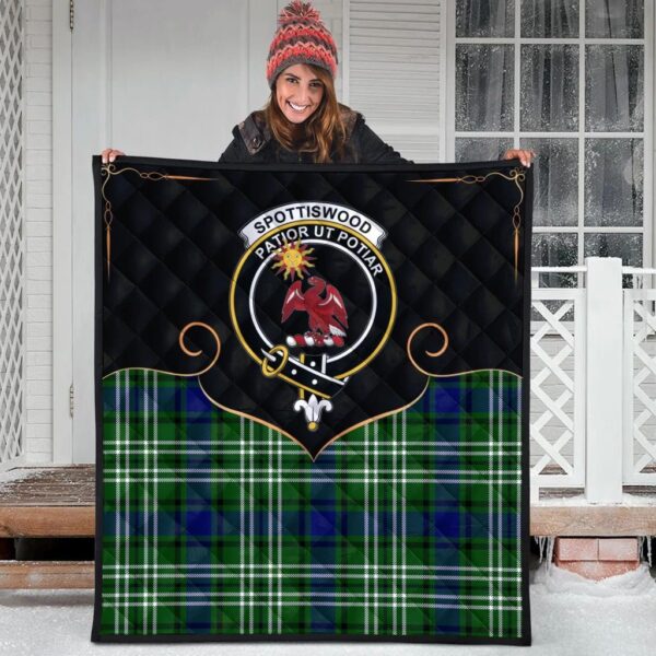 Spottiswood Clan Quilt, Scottish Tartan Spottiswood Clans Premium Quilt Cherish Style