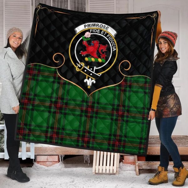 Primrose Clan Quilt, Scottish Tartan Primrose Clans Premium Quilt Cherish Style - Image 2