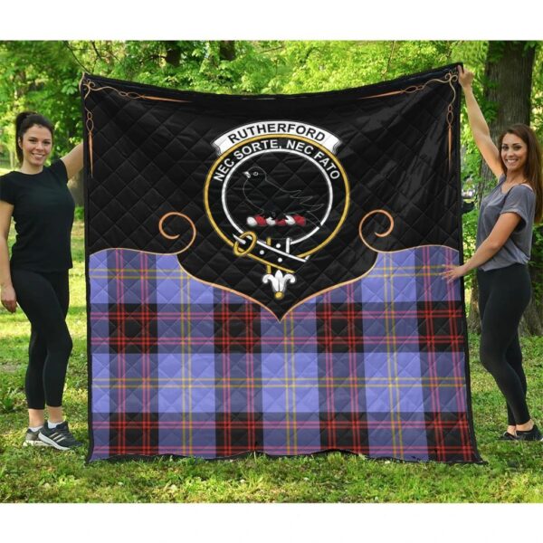 Rutherford Clan Quilt, Scottish Tartan Rutherford Clans Premium Quilt Cherish Style - Image 3