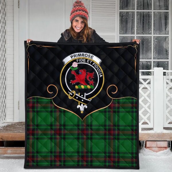 Primrose Clan Quilt, Scottish Tartan Primrose Clans Premium Quilt Cherish Style