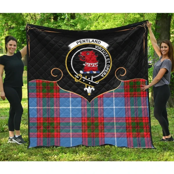 Pentland Clan Quilt, Scottish Tartan Pentland Clans Premium Quilt Cherish Style - Image 3