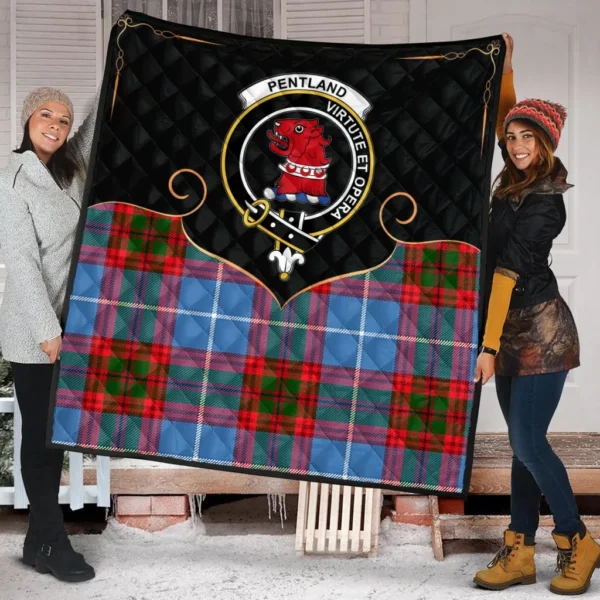 Pentland Clan Quilt, Scottish Tartan Pentland Clans Premium Quilt Cherish Style - Image 2