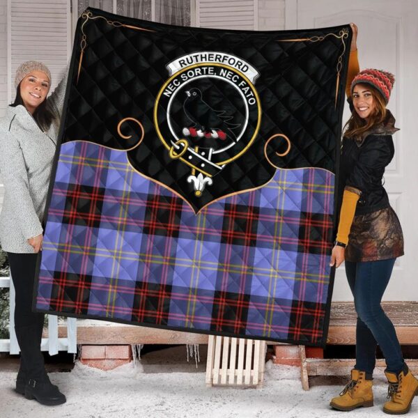 Rutherford Clan Quilt, Scottish Tartan Rutherford Clans Premium Quilt Cherish Style - Image 2