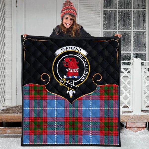 Pentland Clan Quilt, Scottish Tartan Pentland Clans Premium Quilt Cherish Style