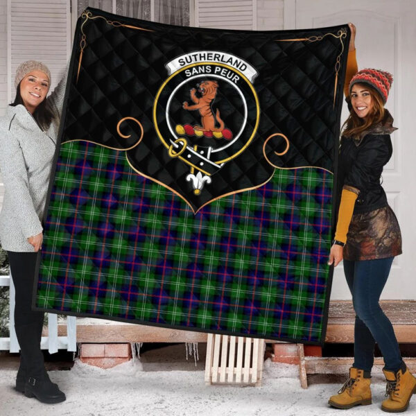 Sutherland Modern Clan Quilt, Scottish Tartan Sutherland Modern Clans Premium Quilt Cherish Style - Image 2