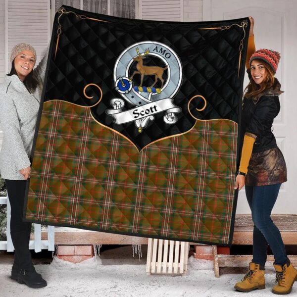 Scott Brown Modern Clan Quilt, Scottish Tartan Scott Brown Modern Clans Premium Quilt Cherish Style - Image 2