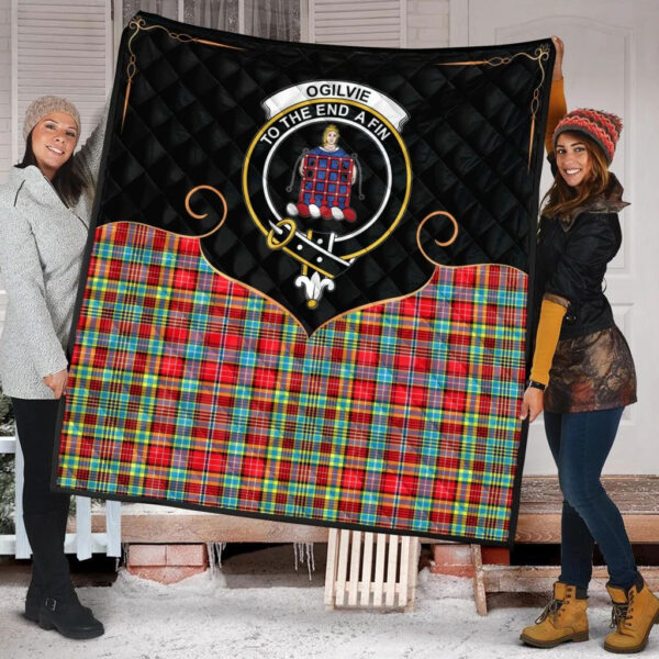 Ogilvie Clan Quilt, Scottish Tartan Ogilvie Clans Premium Quilt Cherish Style - Image 2