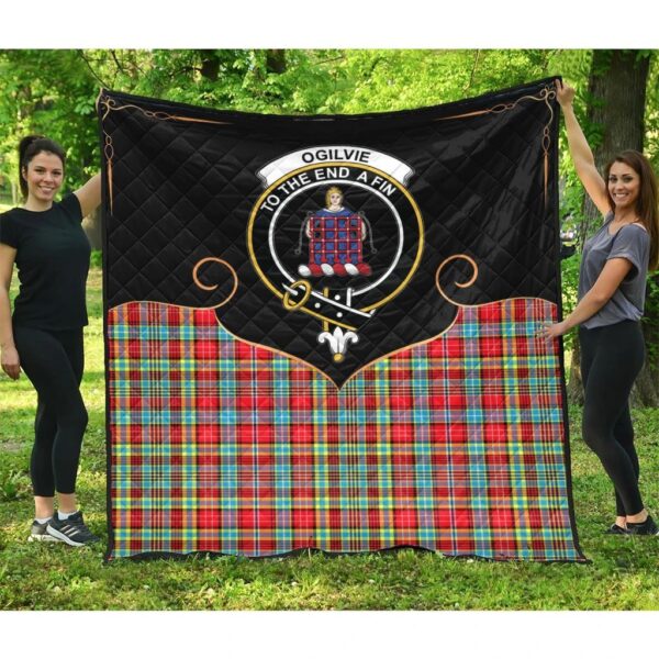 Ogilvie Clan Quilt, Scottish Tartan Ogilvie Clans Premium Quilt Cherish Style - Image 3