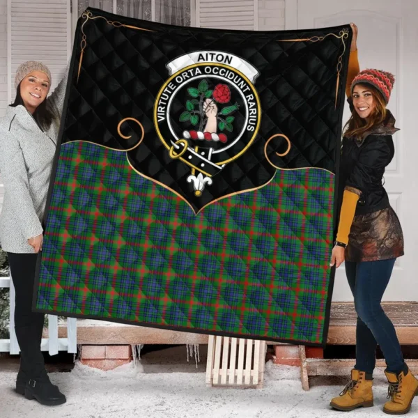 Aiton Clan Quilt, Scottish Tartan Aiton Clans Premium Quilt Cherish Style - Image 2