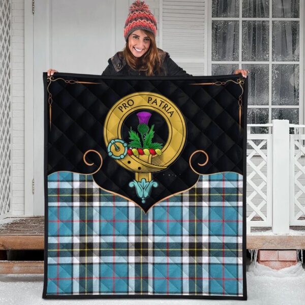 Thomson Clan Quilt, Scottish Tartan Thomson Clans Premium Quilt Cherish Style