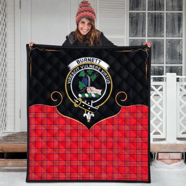 Burnett Modern Clan Quilt, Scottish Tartan Burnett Modern Clans Premium Quilt Cherish Style