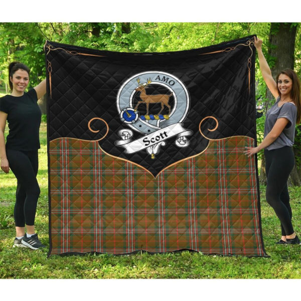 Scott Brown Modern Clan Quilt, Scottish Tartan Scott Brown Modern Clans Premium Quilt Cherish Style - Image 3