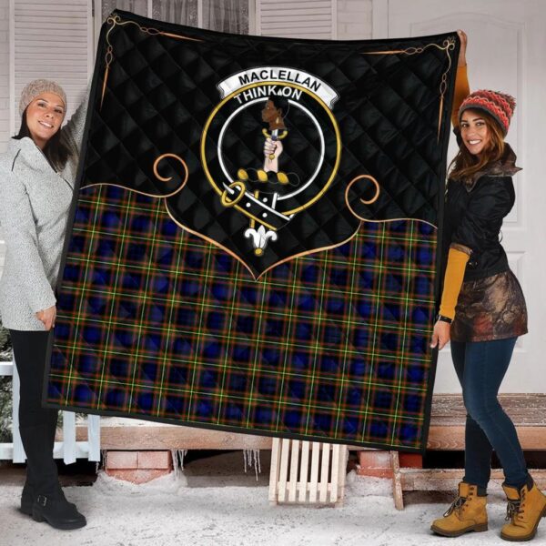 MacLellan Modern Clan Quilt, Scottish Tartan MacLellan Modern Clans Premium Quilt Cherish Style - Image 2