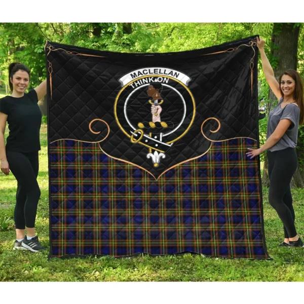 MacLellan Modern Clan Quilt, Scottish Tartan MacLellan Modern Clans Premium Quilt Cherish Style - Image 3