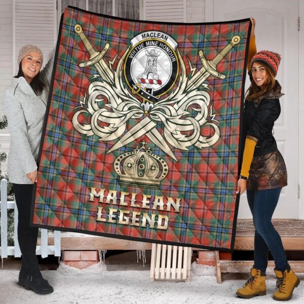 MacLean of Duart Ancient Clan Quilt, Scottish Tartan MacLean of Duart Ancient Clans Premium Quilt Legend Gold Royal Style - Image 2