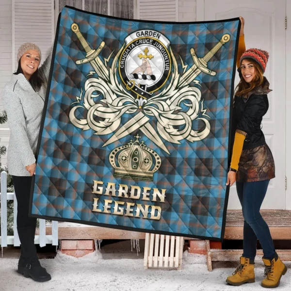 Garden Clan Quilt, Scottish Tartan Garden Clans Premium Quilt Legend Gold Royal Style - Image 2