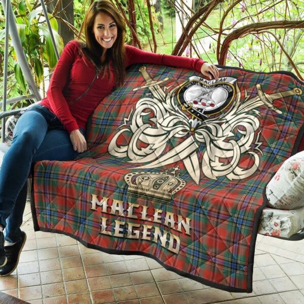 MacLean of Duart Ancient Clan Quilt, Scottish Tartan MacLean of Duart Ancient Clans Premium Quilt Legend Gold Royal Style - Image 5