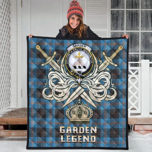 Garden Clan Quilt, Scottish Tartan Garden Clans Premium Quilt Legend Gold Royal Style