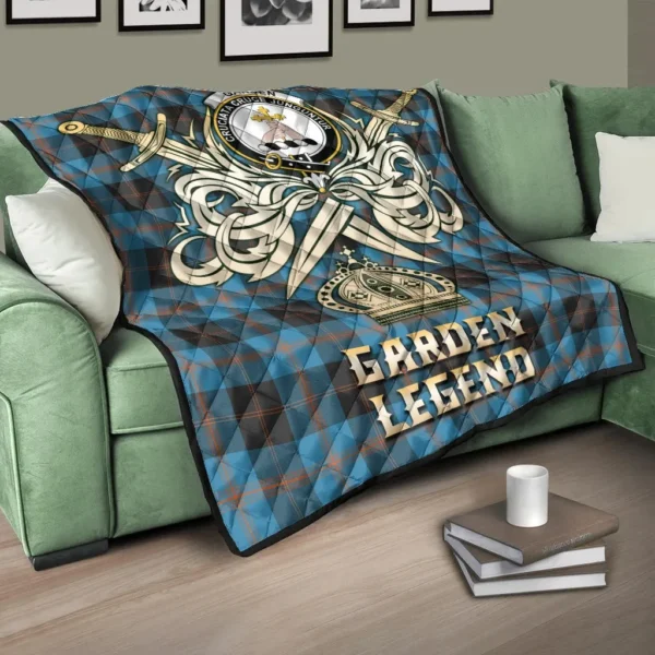 Garden Clan Quilt, Scottish Tartan Garden Clans Premium Quilt Legend Gold Royal Style - Image 3