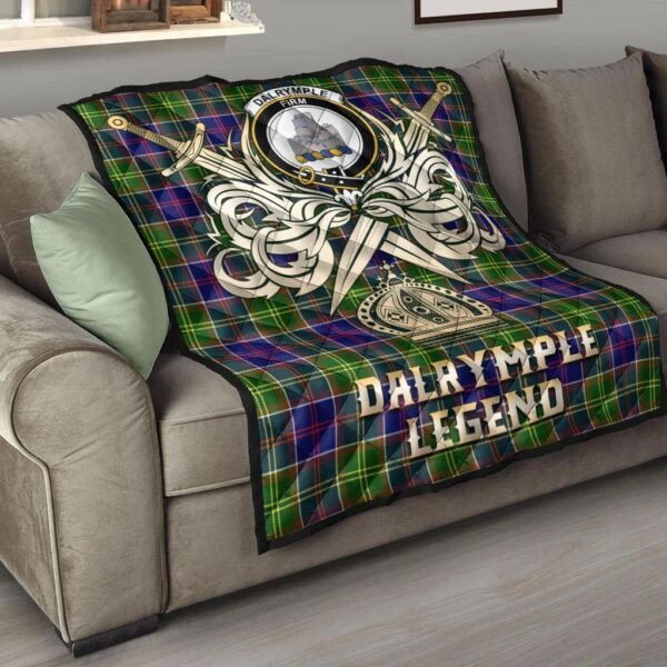 Dalrymple Clan Quilt, Scottish Tartan Dalrymple Clans Premium Quilt Legend Gold Royal Style - Image 6