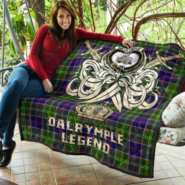 Dalrymple Clan Quilt, Scottish Tartan Dalrymple Clans Premium Quilt Legend Gold Royal Style - Image 5