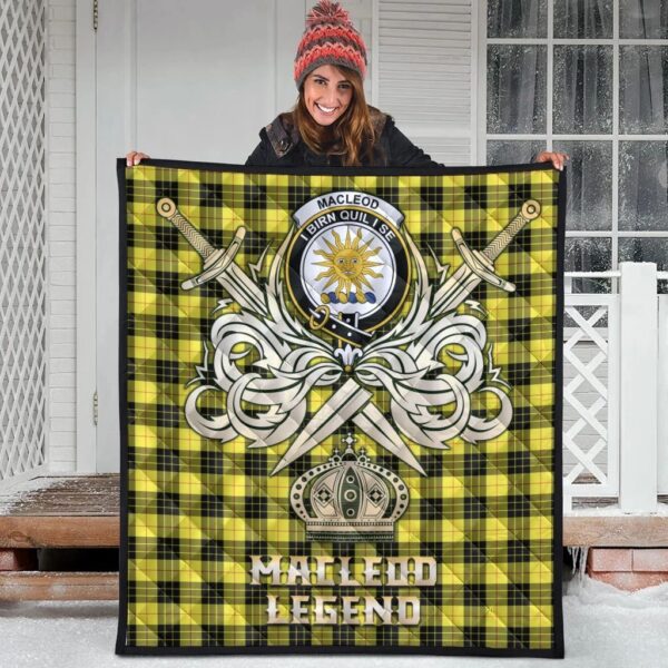 MacLeod of Lewis Modern Clan Quilt, Scottish Tartan MacLeod of Lewis Modern Clans Premium Quilt Legend Gold Royal Style