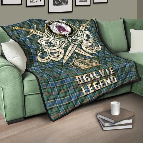 Ogilvie Hunting Ancient Clan Quilt, Scottish Tartan Ogilvie Hunting Ancient Clans Premium Quilt Legend Gold Royal Style - Image 3