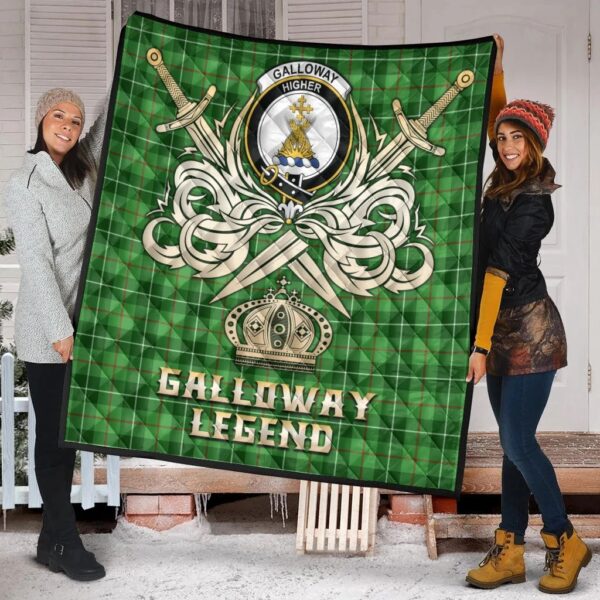 Galloway Clan Quilt, Scottish Tartan Galloway Clans Premium Quilt Legend Gold Royal Style - Image 2