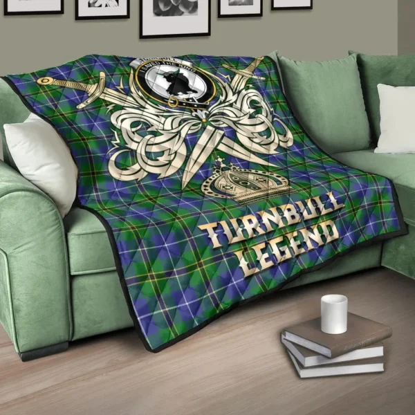 Turnbull Hunting Clan Quilt, Scottish Tartan Turnbull Hunting Clans Premium Quilt Legend Gold Royal Style - Image 3