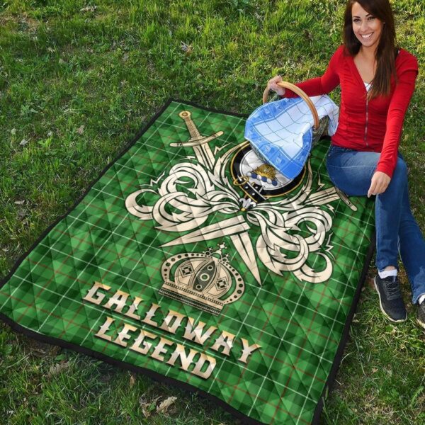 Galloway Clan Quilt, Scottish Tartan Galloway Clans Premium Quilt Legend Gold Royal Style - Image 4