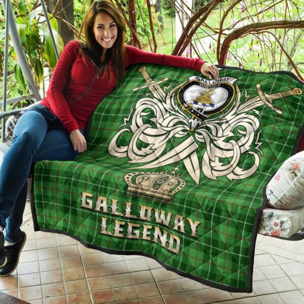 Galloway Clan Quilt, Scottish Tartan Galloway Clans Premium Quilt Legend Gold Royal Style - Image 5