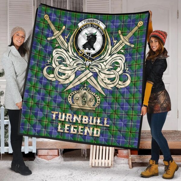 Turnbull Hunting Clan Quilt, Scottish Tartan Turnbull Hunting Clans Premium Quilt Legend Gold Royal Style - Image 2