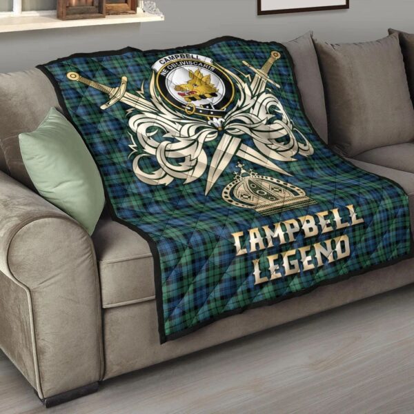 Campbell Ancient 02 Clan Quilt, Scottish Tartan Campbell Ancient 02 Clans Premium Quilt Legend Gold Royal Style - Image 6