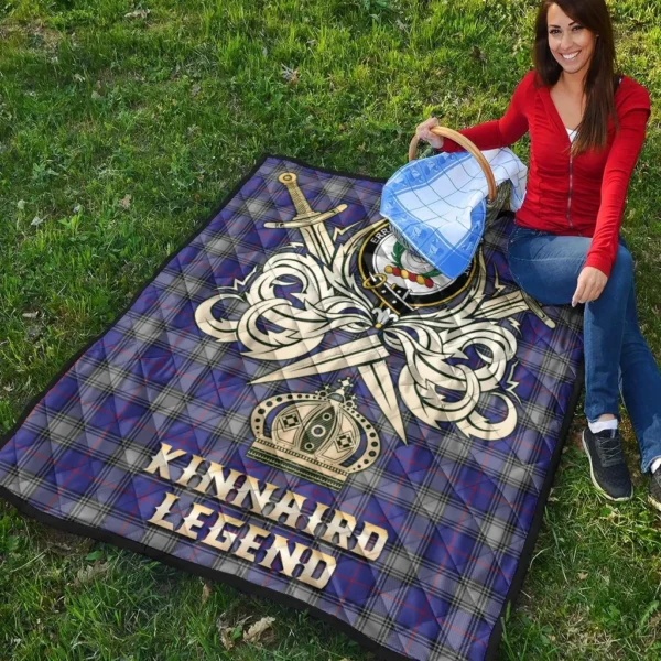 Kinnaird Clan Quilt, Scottish Tartan Kinnaird Clans Premium Quilt Legend Gold Royal Style - Image 4