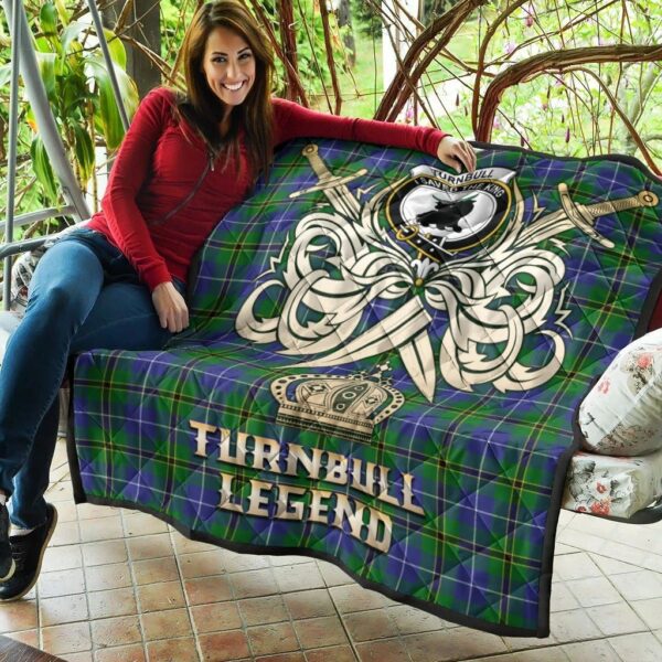 Turnbull Hunting Clan Quilt, Scottish Tartan Turnbull Hunting Clans Premium Quilt Legend Gold Royal Style - Image 5