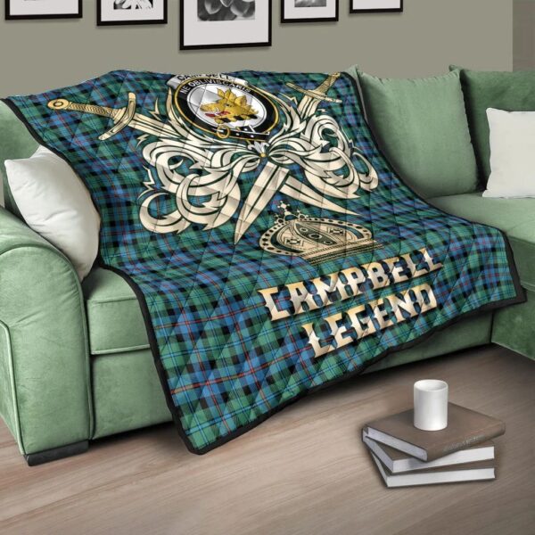 Campbell of Cawdor Ancient Clan Quilt, Scottish Tartan Campbell of Cawdor Ancient Clans Premium Quilt Legend Gold Royal Style - Image 3