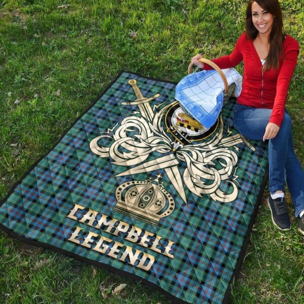 Campbell of Cawdor Ancient Clan Quilt, Scottish Tartan Campbell of Cawdor Ancient Clans Premium Quilt Legend Gold Royal Style - Image 4