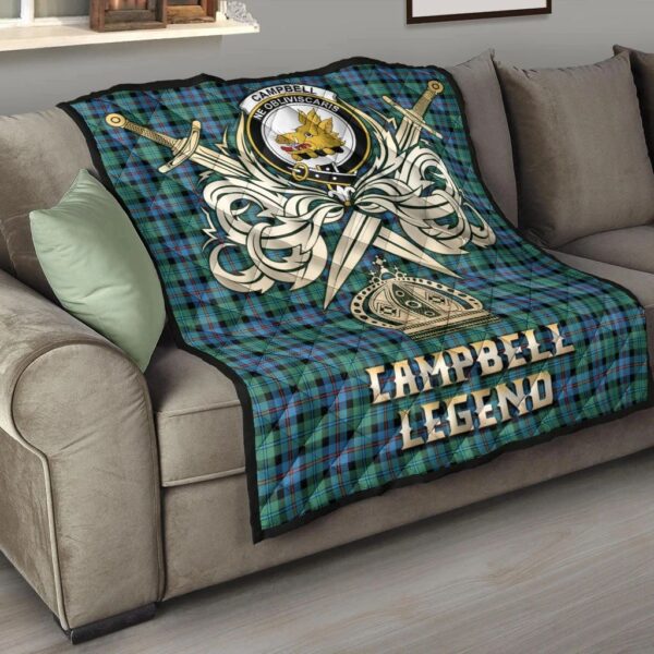 Campbell of Cawdor Ancient Clan Quilt, Scottish Tartan Campbell of Cawdor Ancient Clans Premium Quilt Legend Gold Royal Style - Image 6