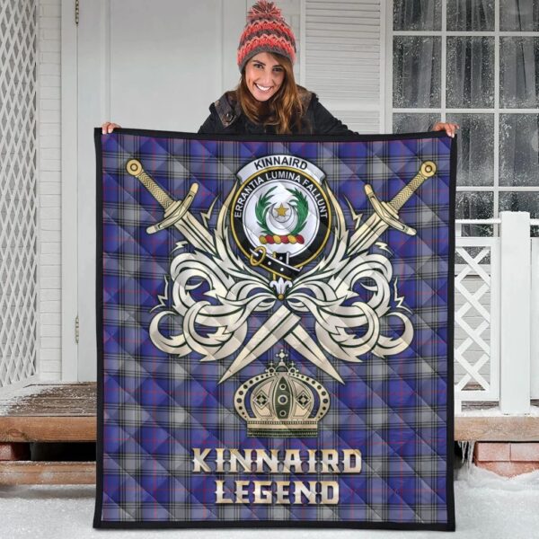 Kinnaird Clan Quilt, Scottish Tartan Kinnaird Clans Premium Quilt Legend Gold Royal Style