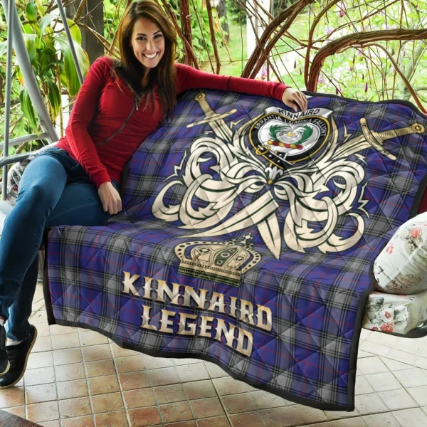 Kinnaird Clan Quilt, Scottish Tartan Kinnaird Clans Premium Quilt Legend Gold Royal Style - Image 5