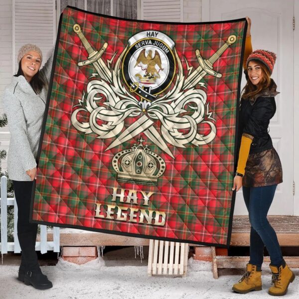 Hay Modern Clan Quilt, Scottish Tartan Hay Modern Clans Premium Quilt Legend Gold Royal Style - Image 2