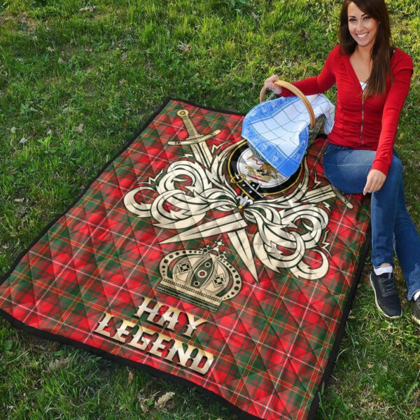 Hay Modern Clan Quilt, Scottish Tartan Hay Modern Clans Premium Quilt Legend Gold Royal Style - Image 4